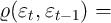 ϱ(εt, εt- 1) =  