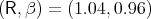 (R,β ) = (1.04,0.96)  