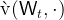 `v(Wt,  ⋅)  