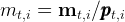 mt,i =  mt,i ∕pppt,i  