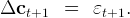 Δct+1   =   εt+1.
