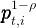  1- ρ
pppt,i  