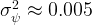 σ2 ≈  0.005
 ψ  
