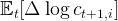 Et[Δ  log  ct+1,i]  