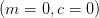 (m  = 0,c = 0)  