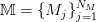 M  = {M   }NM
         j j=1   