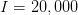I = 20, 000  