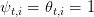 ψt,i = θt,i = 1  