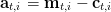 at,i = mt,i - ct,i  