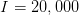 I = 20,000  