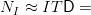 N   ≈ IT D =
  I  