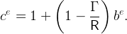            (        )
                  Γ
ce =  1 +    1 −  --  be.
                  R
