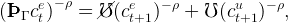 (ÞÞÞ  ce)− ρ = /℧/(ce   )− ρ + ℧ (cu  )− ρ,
   Γ t            t+1            t+1
