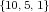 {10,5,1} 