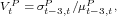 VtP= σPt-3,t∕μPt-3,t,  