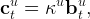 cu  =  κubu ,
  t        t
