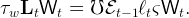 τwLtWt   =  ℧ ℰt− 1 ℓtς Wt.
