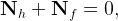 Nh  + Nf   =  0,
