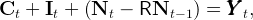 C   +  I +  (N   − RN      ) = YYY  ,
  t     t      t        t− 1       t
